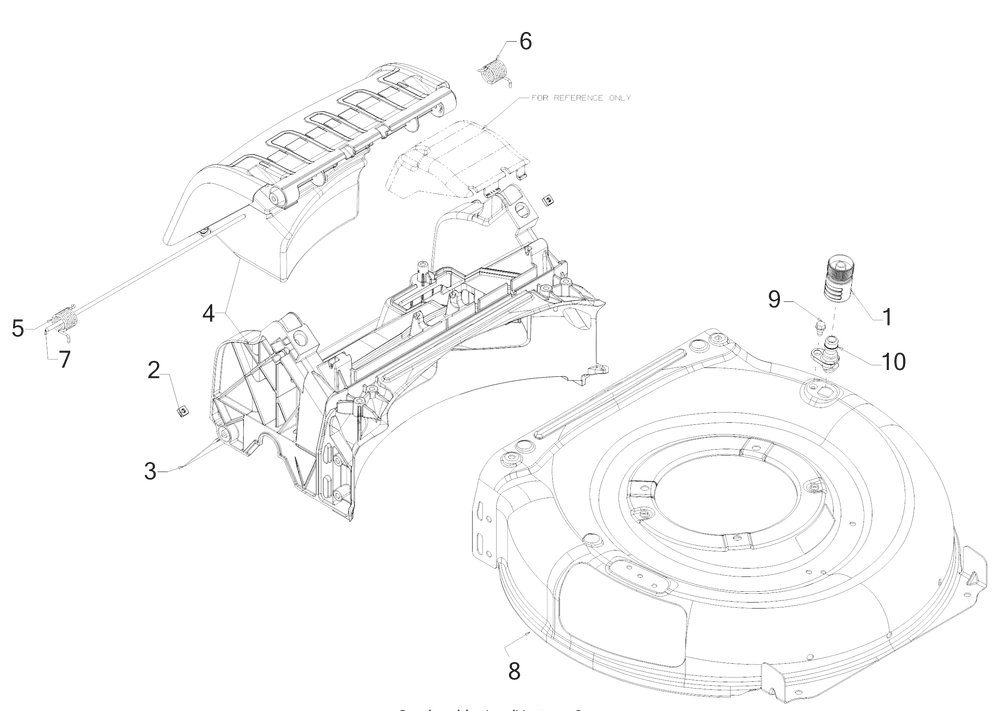 Deck Assembly Diagram and Parts List for SC500EQ (12ACD2J6710)(2017) Cub Cadet Lawn Mower